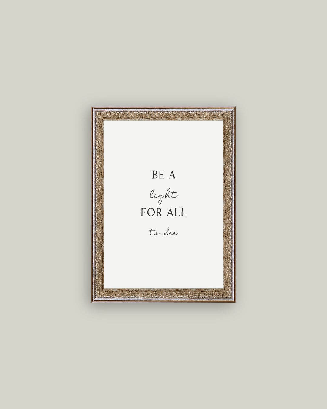 Be A Light For All To See Framed Antique Print: 8x10