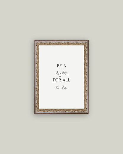 Be A Light For All To See Framed Antique Print: 8x10