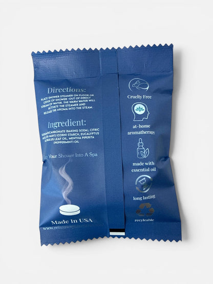 Peppermint Eucalyptus Shower Steamers 6 Pack - Made in USA