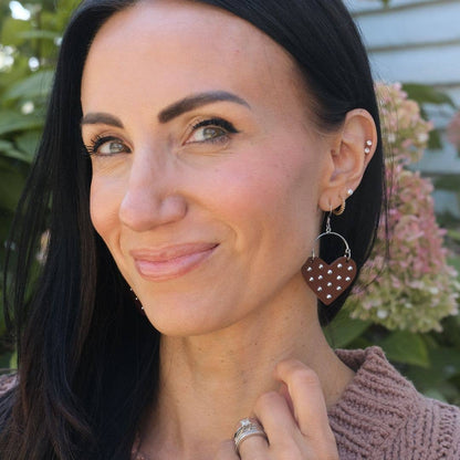 Brown Studded Harlow: Silver