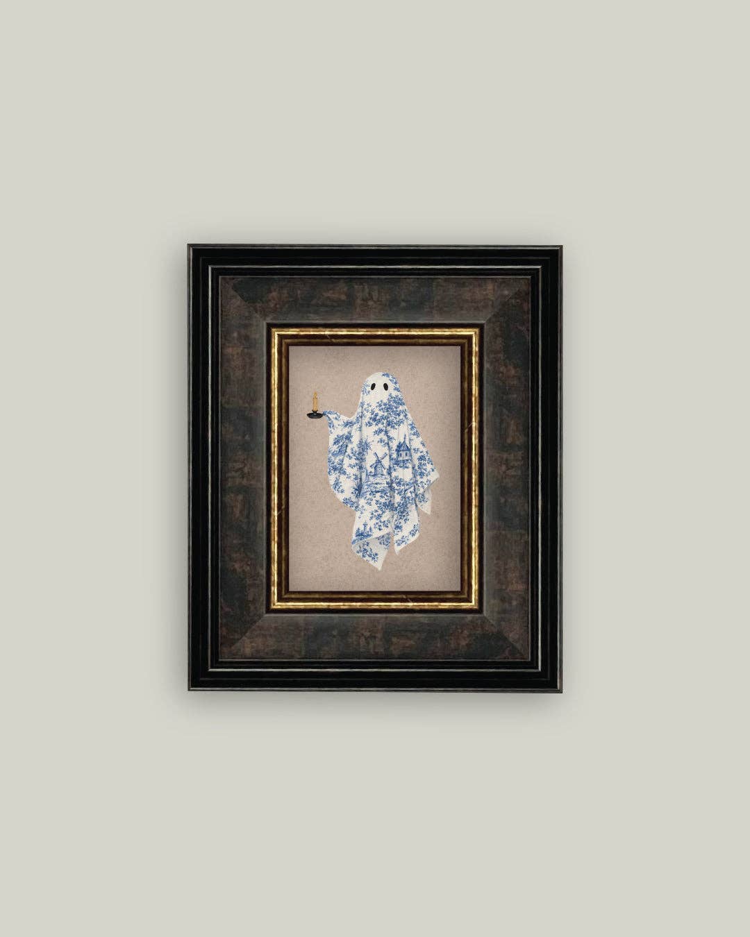 Blue Toile Ghost: 7x9