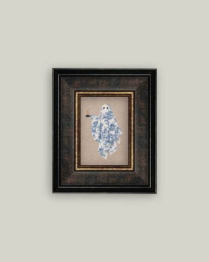 Blue Toile Ghost: 7x9
