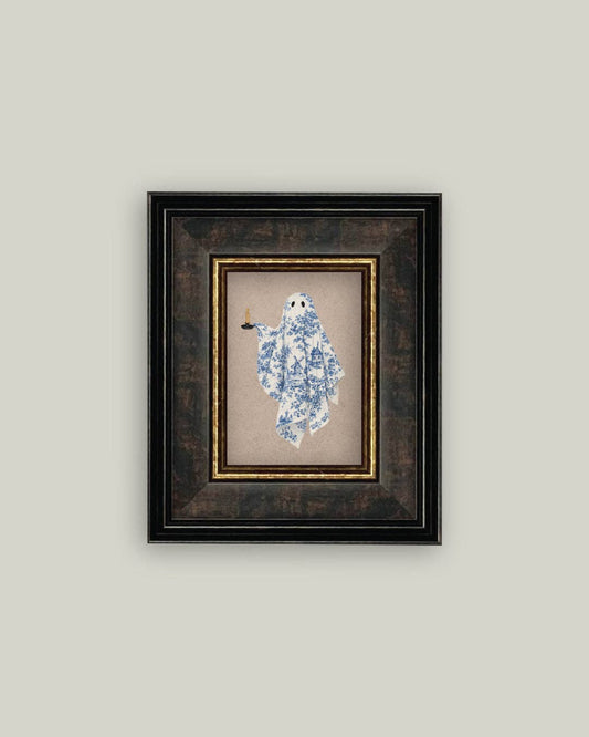 Blue Toile Ghost: 7x9