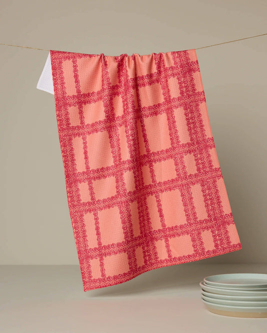 Lacy Plaid Tea Towel