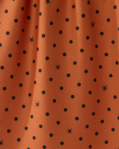 Spookydots Tea Towel: Orange