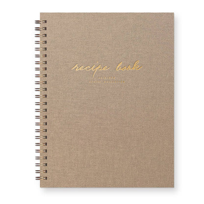 Heirloom Recipe Book: Sand Linen Cover | Gold Foil