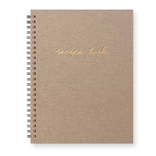 Heirloom Recipe Book: Sand Linen Cover | Gold Foil