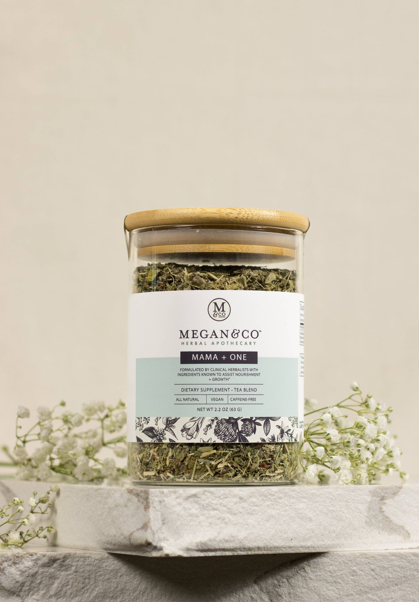 Mama + One Tea Blend (63g) – Prenatal Tea Blend with Natural Herbal Support for Expecting Mothers