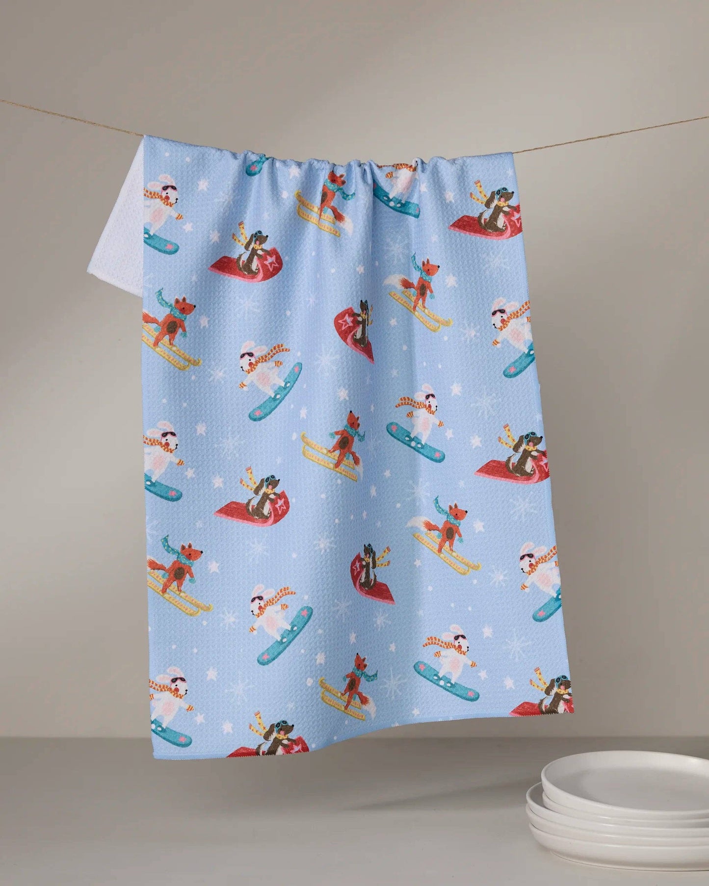 Winter Friends Tea Towel