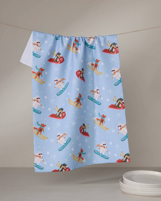 Winter Friends Tea Towel