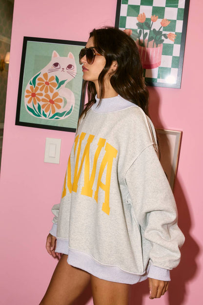 ‘IOWA & IA' Reversible Mock Neck Sweatshirt