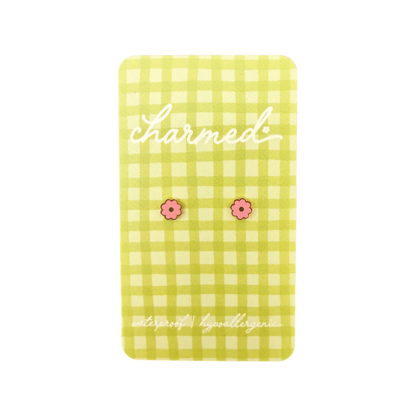 Pink Flower | Hypoallergenic & Screw-back