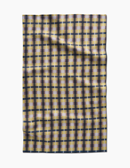 Crossbarred Yellow Tea Towel