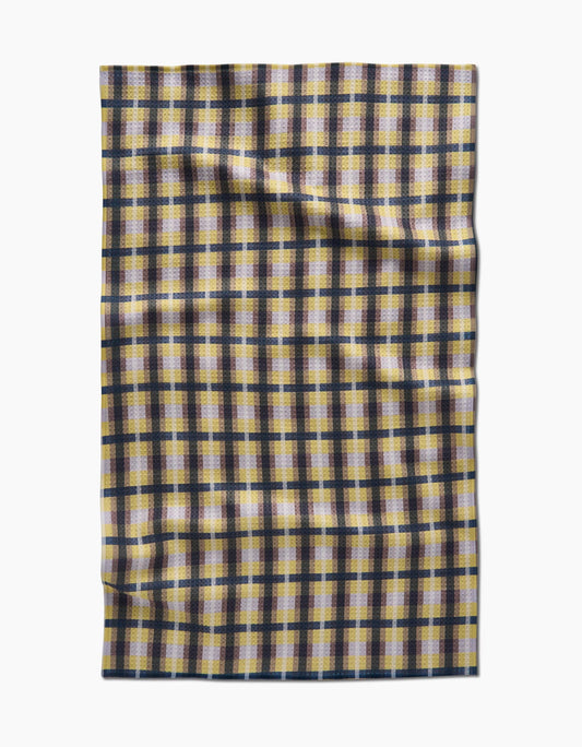 Crossbarred Yellow Tea Towel