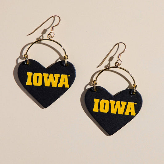 Black University of Iowa Lover: Gold