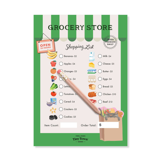 Tiny Town Play Notepad - Grocery Store