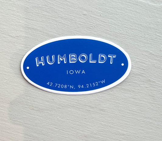 Humboldt Coordinates Sticker