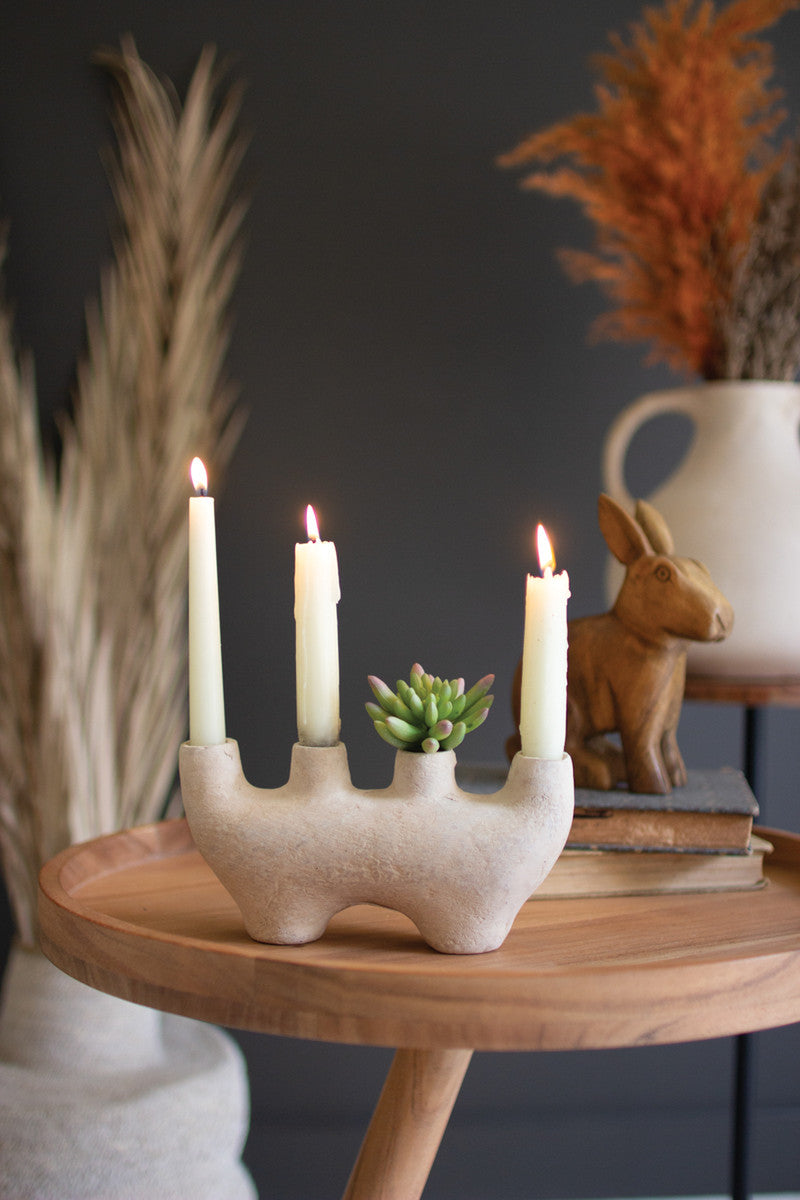 Paper Mache Quad Candle Holder