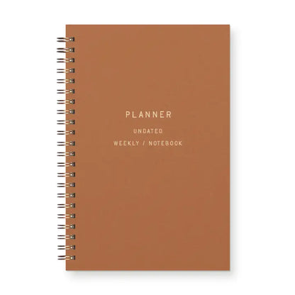 Standard Type Undated Weekly Planner Journal