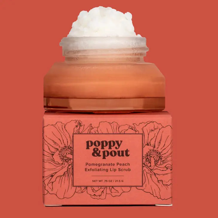 Poppy & Pout Lip Scrub-Pomegranate Peach