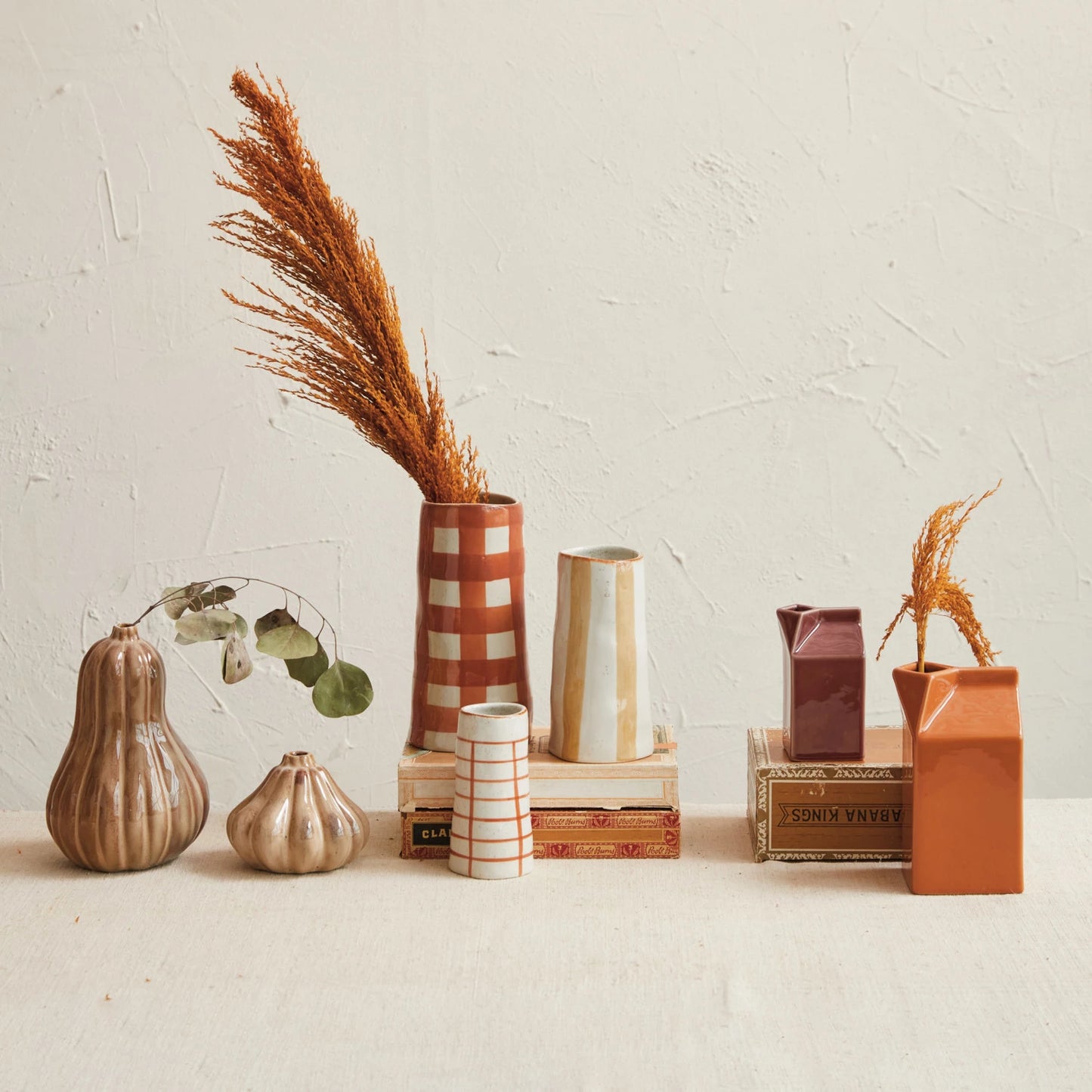 Stoneware Pumpkin Vase