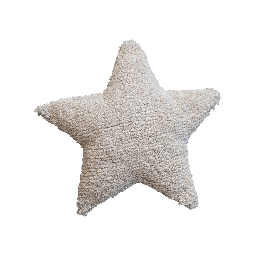 Cotton Tufted Star Shaped Pillow