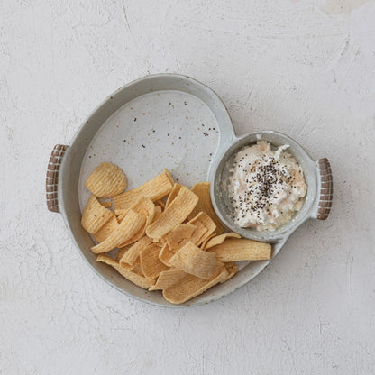 Stoneware Dish with Handles