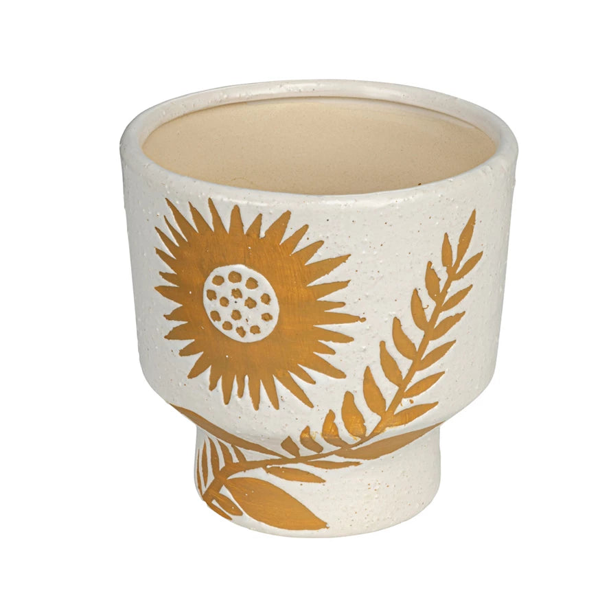 Stoneware Footed Planter