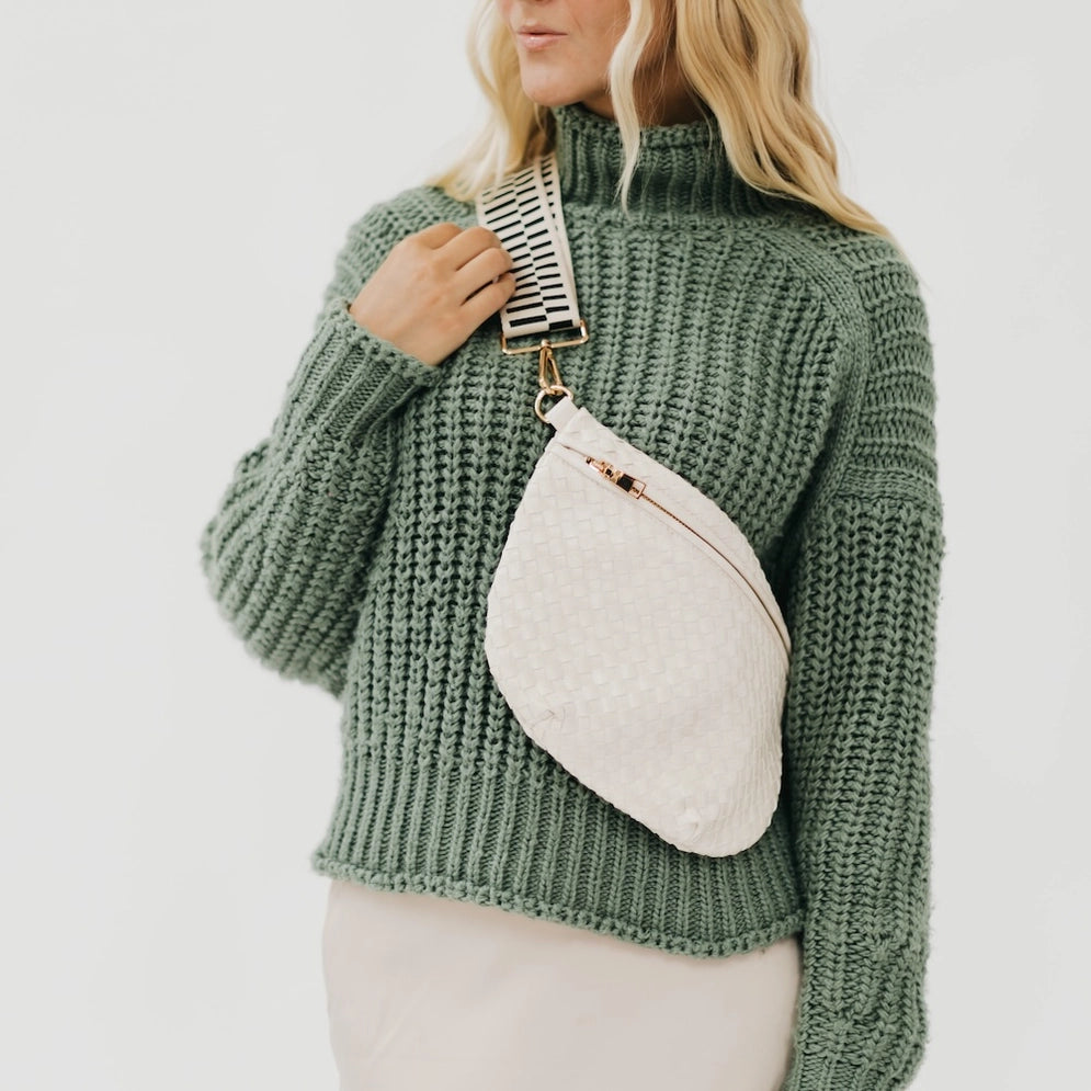 Woven Bum Bag Cream